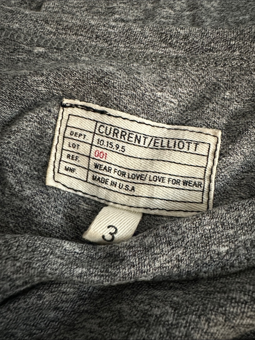 Current/Elliott The Ruffle Double Ruffle Tee | Heather Gray - Picture 5 of 7